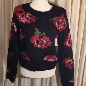 Cotton Emporium floral sweater sz L